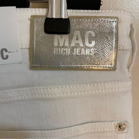 MAC Rich Jeans in White, Organic Cotton Rich Culotte Cropped Denim, Size… - Picture 8 of 14